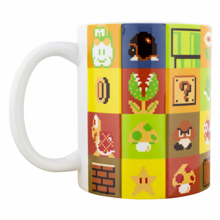Super Mario Bros. Items and Enemies 11 oz. Ceramic Mug